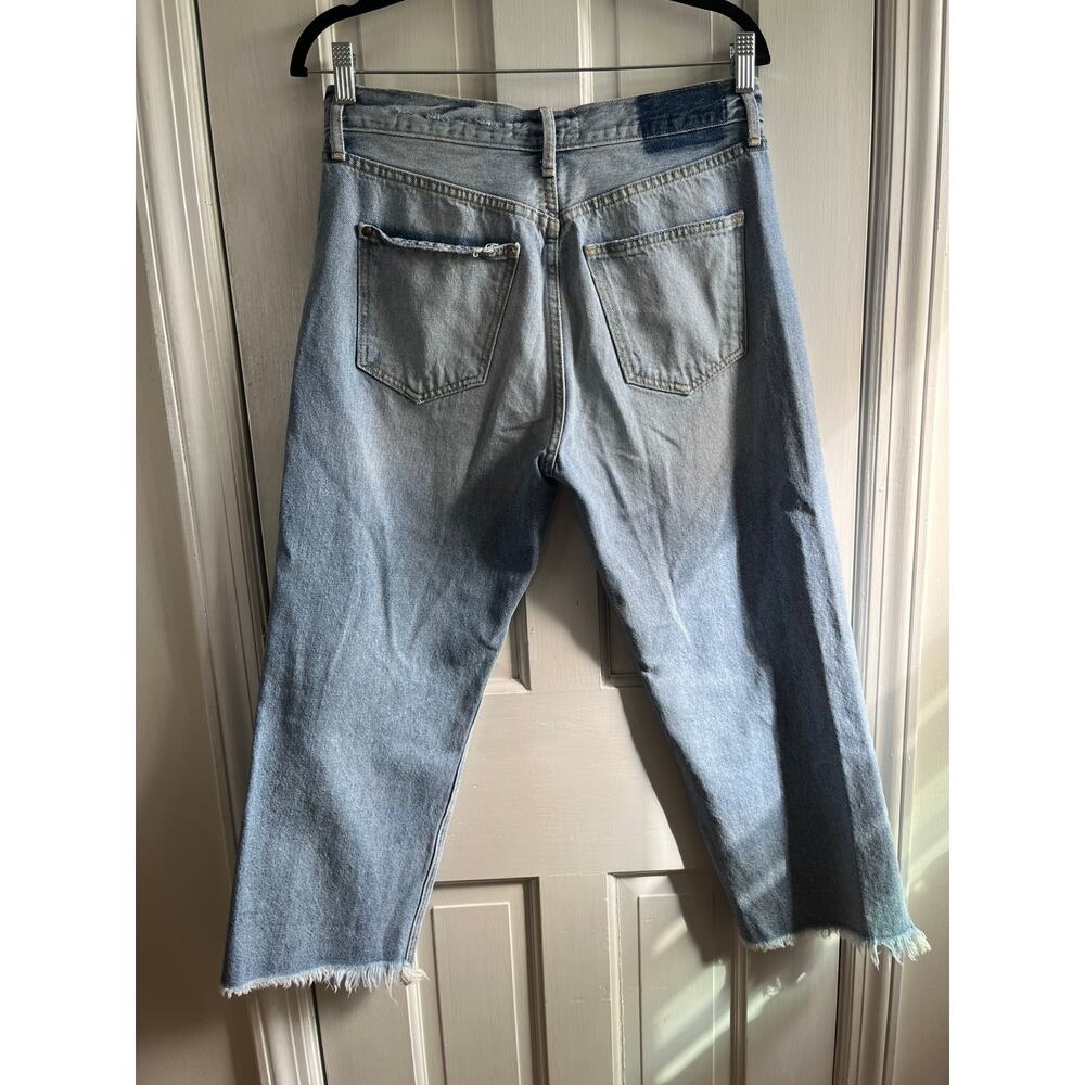 THE GREAT. The Wayne Jean Sz 27 - ✨ Fan Fave ✨ Cropped Wide Leg Raw Hem Denim - Picture 4 of 7